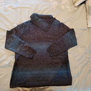 Button down cowl neck sweater